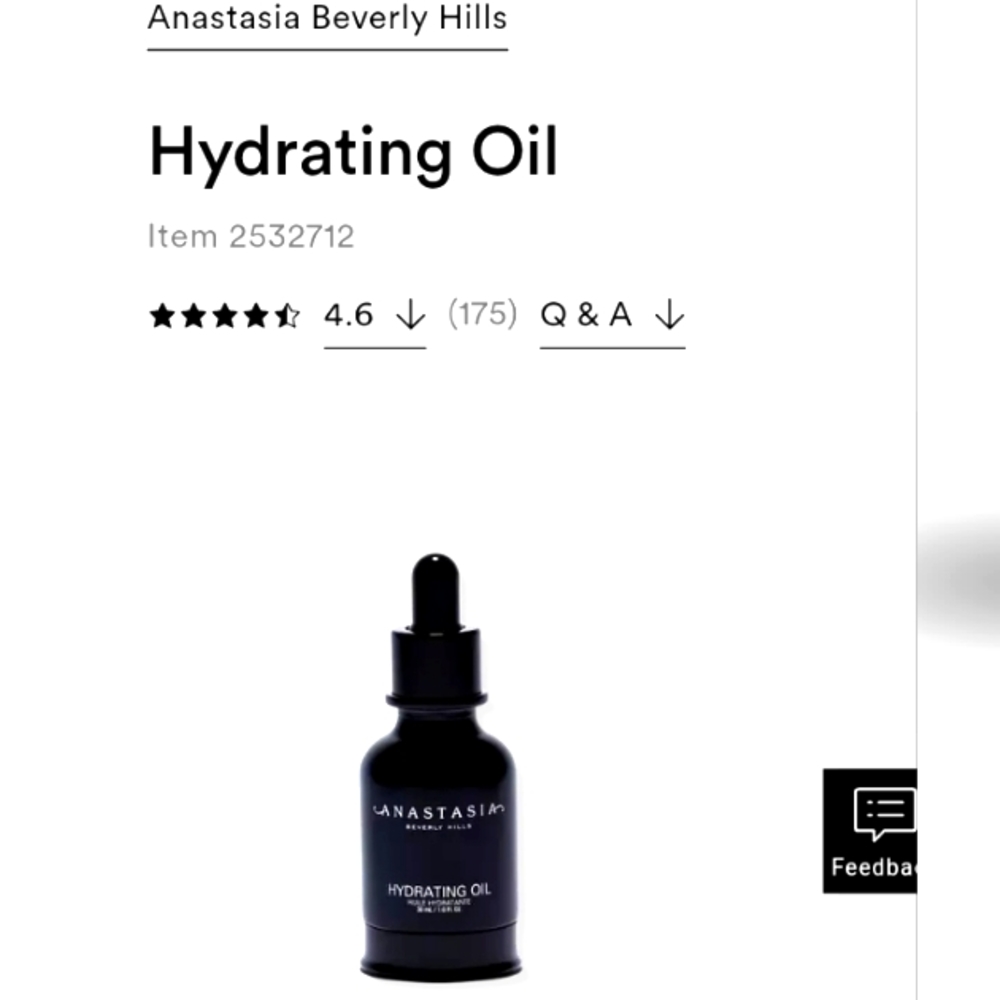 Anastasia Hydrating Facial Oil